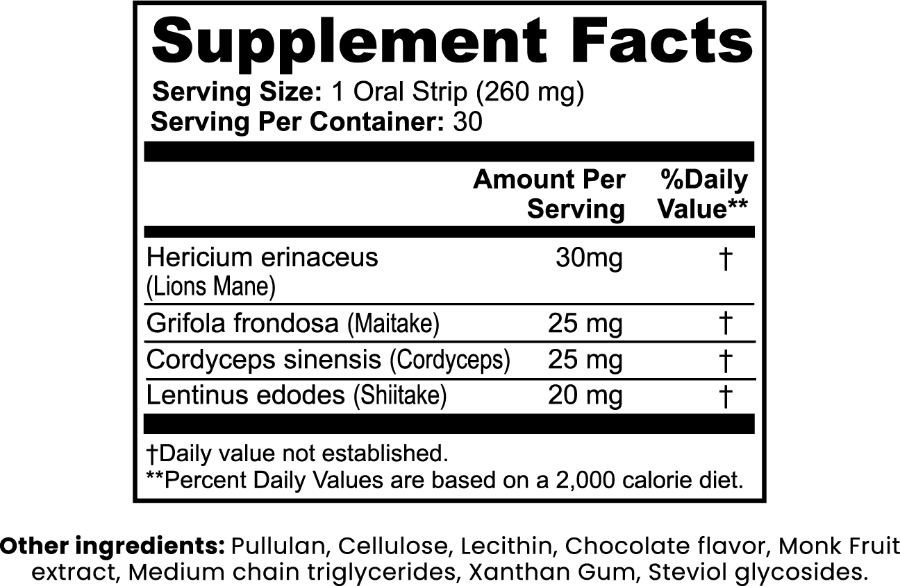 Neuro Strips | Lion Mane Focus Strips